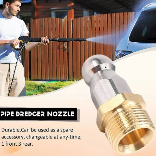 Högtryckstvättar-M22 F14 Munstycke Högtrycks Spolmunstycke Avloppsrensare