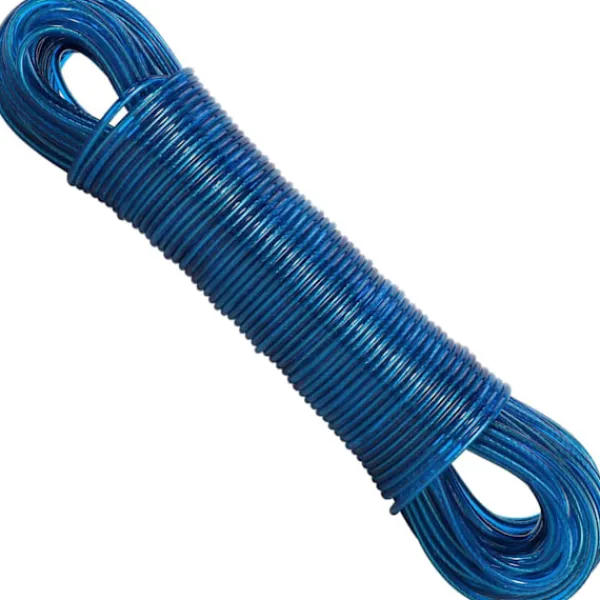 Tvättillbehör-50m Klädlina Stark Stålkärna Tvättlina - Röt-, Mögel- & Väderbeständig - Blå