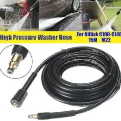 HAPPYSHOP Högtryckstvättar-5/10/15m M22 Högtryckstvättslang För Nilfisk C100 C110 C120 C130 C140 Qinhai-ykc {Xc}