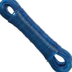 Tvättillbehör-50m Tvättlina Rep Stark Stålkärna Klädstreck - Rötbeständig, Mögelbeständig & Väderbeständig - Blå