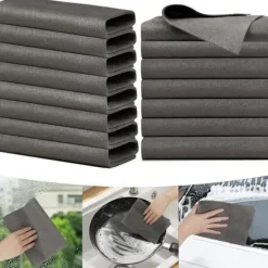 Generic Svampar & Dukar-Magisk Duk, 8 st Magiska Rengöringsdukar Spårlös Glasduk 30*40 cm Magiska Rengöringsdukar för Speglar