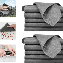 BRONZE Svampar & Dukar-Magisk rengöringsduk för glas, 10 st förtjockade magiska rengöringsdukar, putsdukar för glas, ränder fria m [BR]