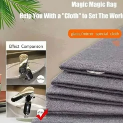 Svampar & Dukar-Magisk Rengöringsduk, Förtjockad Magisk Rengöringsduk, Återanvändbara Rengöringsdukar för Rengöring av Fönster, Kök, Glas, Bilar (Svart 30*30CM-15 st) | Fyndiq