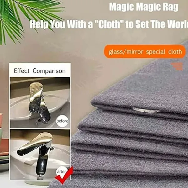 Svampar & Dukar-Magisk rengöringsduk, förtjockad magisk rengöringsduk, återanvändbara rengöringsdukar för rengöring av fönster, kök, glas, bilar (svart 30*30CM-15 st) | Fyndiq