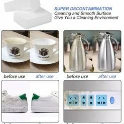 Svampar & Dukar-Magisk rengöringssvamp, 50-pack magiskt suddgummi melaminskum rengöringssvamp - suddgummisvamp för alla ytor - badrum, kök