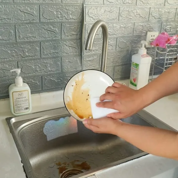 Svampar & Dukar-Magiska rengöringssvampar, 50-pack melaminsvampskuddar, multifunktionella hushållsrengöringssvampar för kök och disk