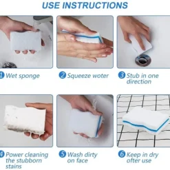 Svampar & Dukar-Magiska Svampar, 24 st Extra Tjock Melaminsvamp - Magisk Radergummi för Badrum, Pool, Kök, Golv, Vägg (Kemikaliefri) - Vit[HK]