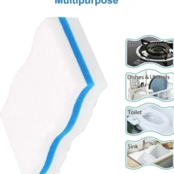 Svampar & Dukar-Magiska Svampar, 24 st Extra Tjock Melaminsvamp - Magisk Radergummi för Badrum, Pool, Kök, Golv, Vägg (Kemikaliefri) - Vit[HK]