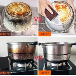 NSF Svampar & Dukar-Magiskt kök svamp borste melamin svamp rengöring borste avkalkning kniv panna kruka rengöring stark sanering borstar