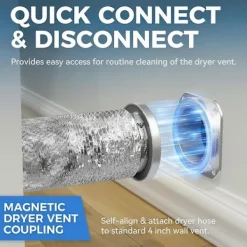 Torktumlare-Magnetisk torktumlarkoppling DV180 Lufttät Försegling Torktumlarkontakt Kit Lätt att Rengöra Snabbanslutning