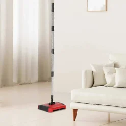 Städmaskiner-Manuell mattrengörare med borste för trägolv och mattor, lätt golvrengörare för snabb rengöring, icke-elektrisk mattrengörare