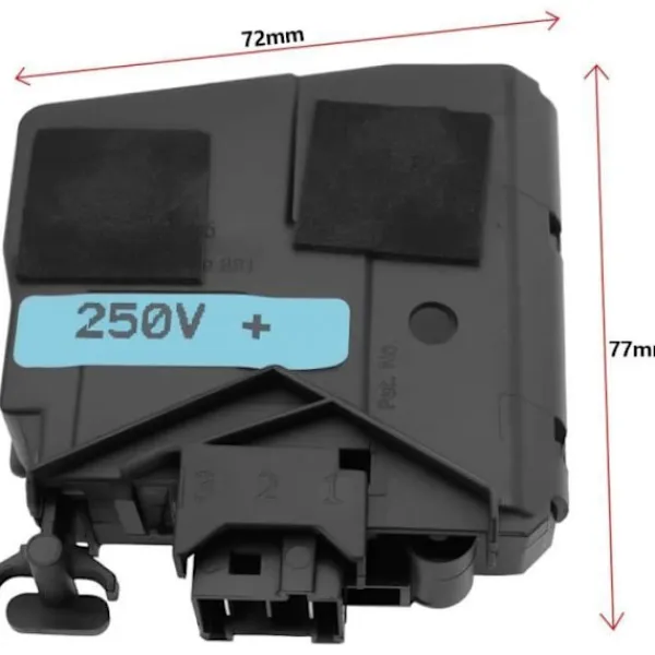 EMAGTECH Tvättmaskiner-Maskinlåsningsbrytare Solenoid Kompatibel med Samsung DC34-00026A WD90J6410AW Svart