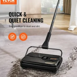 Städmaskiner-Mattpiska, 7,87 tum svepningsvägar, 300 ml dammbehållare kapacitet för hemmakontorsmattor Hårda ytor