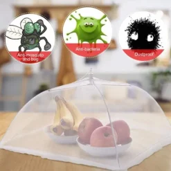 Skadedjur & Insekter-Mattskydd Mattält, 3-pack Vikbart Mattskydd i Mesh, Pop-up Myggnät för Flugor, Insekter, Myggor (Vit, 12 Tum)