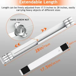 9054726966165 Tvättmaskiner-Möbelflyttare för tvättmaskin, justerbara möbelhjul, bärbar rullbas för tvättmaskin, torktumlare, kylskåp - Vit