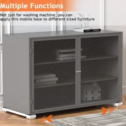 9054726966165 Tvättmaskiner-Möbelflyttare för tvättmaskin, justerbara möbelhjul, bärbar rullbas för tvättmaskin, torktumlare, kylskåp - Vit