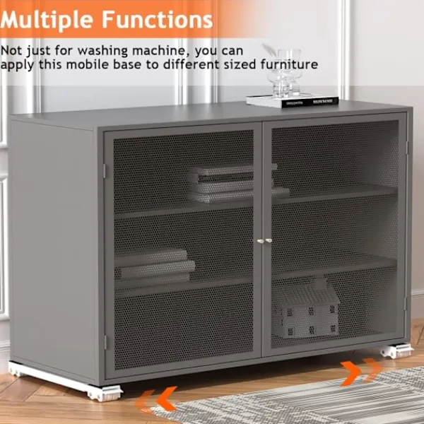 9054726966165 Tvättmaskiner-Möbelflyttare för tvättmaskin, justerbara möbelhjul, bärbar rullbas för tvättmaskin, torktumlare, kylskåp - Vit