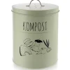Northix Soptunnor-Metallkökskompostbehållare med kolfilter, 8L, grön