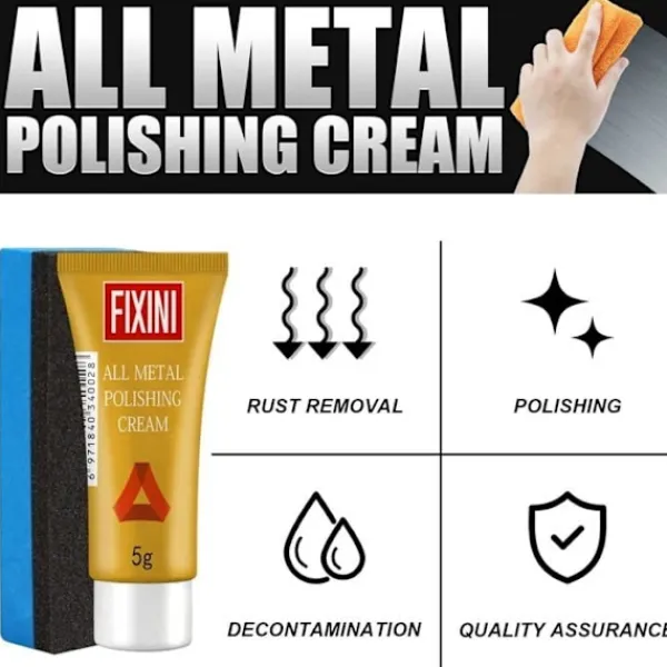 Generic Rengöringsmedel-Metallpoleringspasta, metall- och aluminiumrengörare, rostborttagare för botten av kökskastruller, kräm av