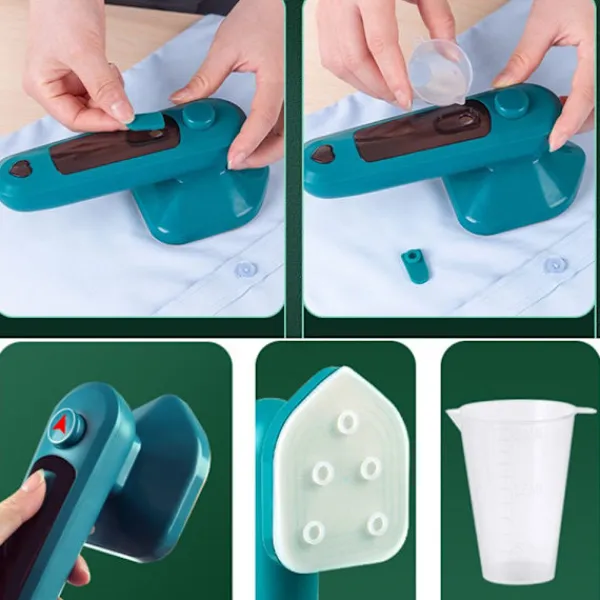 Ångtvättar-Micro Steam Iron Handhållen Garment Steamer ROSA