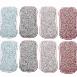 Svampar & Dukar-Mikrofiber Dubbelsidig Disksvamp, 8-pack Diskrengöringsmedel