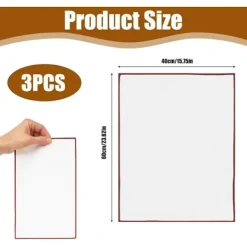 Svampar & Dukar-Mikrofiber Glaspoleringsdukar Set med 3 Vita Röda Tjocka Absorberande Anti-repor för Vinglas Tumblers Kök Hotell Bar Rengöring Luddfritt