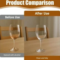 Svampar & Dukar-Mikrofiber Glaspoleringsdukar Set med 3 Vita Röda Tjocka Absorberande Anti-repor för Vinglas Tumblers Kök Hotell Bar Rengöring Luddfritt