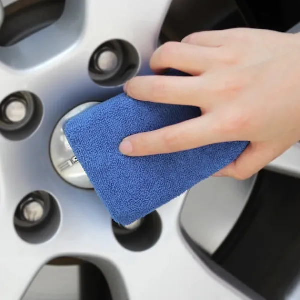Svampar & Dukar-Mikrofiber Vax Appliceringsdynor - Paket med 10 Bilvårds Svampar 12X8X3cm, Tvättbara Mjuka Skum Appliceringsdynor För Polering (Blå)