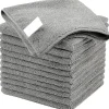 Svampar & Dukar-Mikrofiberduk, Allround Mikrofiberhanddukar, Ränderfria Rengöringsdukar, 12-pack, Grå, Storlek 30 X 30 Cm