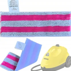 Rosfix Ångtvättar-Mikrofiberduk EasyFix Rosa – Hög Absorptionsförmåga | Kardborrefäste | Ersättningsdel för Karcher SC2, SC3, SC4