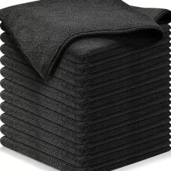 hhu Svampar & Dukar-Mikrofiberduk, 8-pack, Multifunktionella Återanvändbara Rengöringsdukar, Luddfritt Streckfritt Tvättbart Dammtork för Hus, Fönster 40 x 40 cm Svart 40cm*40cm | Fyndiq