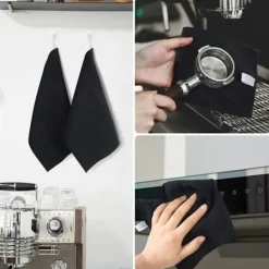 Svampar & Dukar-Mikrofiberduk Svart Våffelduk Tvättbara Kökshanddukar Tvättbara Tjocka Lintfritt Rengöringsdukar 30cm x 30cm 7 Pack