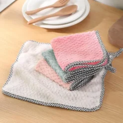 Svampar & Dukar-Mikrofiberduk, Ultraabsorberande, Köksduk för hushållsrengöring, Tvättbara Mikrofiberdukar, 10-pack, Storlek 25 x 25 cm