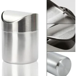 unbranded Soptunnor-Mini Bordssopbehållare i Rostfritt Stål, 1,5L Kapacitet