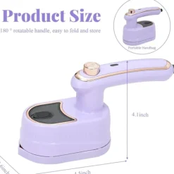 EASTVAPS Strykjärn-Mini Handhållen Ångstrykjärn, Portabel Dubbelanvänd Klädångare för Resor & Hem