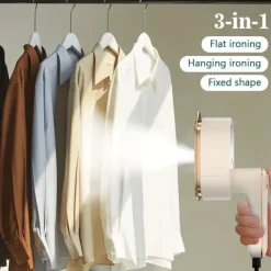 Strykjärn-Mini hopfällbar handhållen steamer, 180° roterande munstycke med snabb uppvärmning, snabb skrynkelborttagare för resor, studentboende, grön.