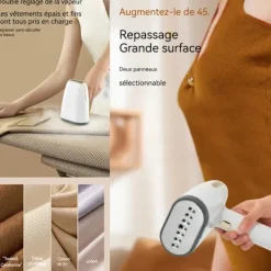 LUNAVO Ångtvättar-Mini ångstrykare - Ångstrykare för kläder, gardiner osv... klädesaccessoar för klänning, t-shirt ånga