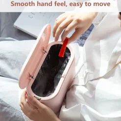 AUGRO Soptunnor-Mini papperskorg Bordspapperskorg med lock Sovrumspapperskorg (Rosa)