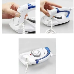 Archipelago Strykjärn-Mini Resestrykjärn Justerbar Temperaturkontroll Vikbar Bärbar Resestrykjärn Ångare Torktumlare med EU-kontakt