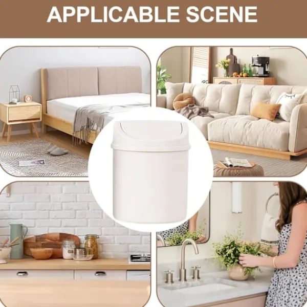 Soptunnor-Mini Soptunna | Kreativ Mini Bords-soptunna med Lock - Små Papperskorgar, Liten Papperskorg