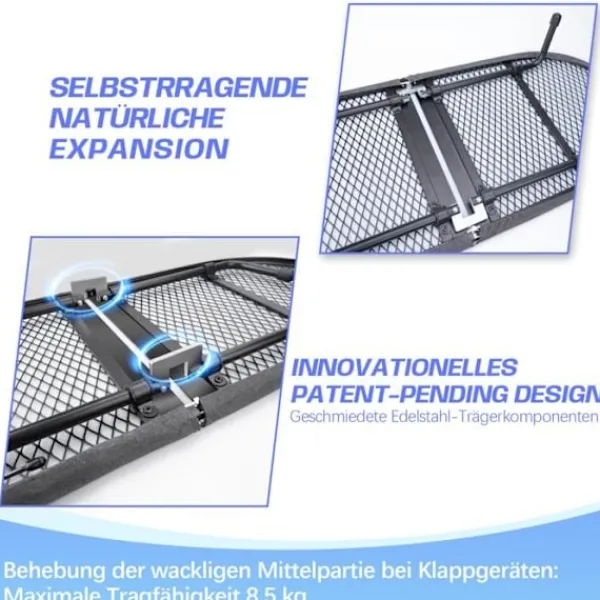 VRIETINA Strykjärn-Mini Strykbord, Fällbart Kompakt Strykbord, med Strykjärnsavlastning och Upphängningskrok, 83 x 31 cm,