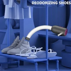 NICEGOU Torktumlare-Mini torkskåp, portabelt multifunktionellt torkskåp, intelligent termostat med två hastigheter för familjelägenhetssal (grå)