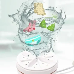 Tvättmaskiner-Mini Tvättmaskin Portabel Ultraljudsdiskmaskin Med USB-datakabel Drivs För Personlig Tvätt