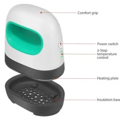 ECLshop Strykjärn-Mini Värmepressmaskin, DIY Värmeöverföringsmaskin Små HTV Vinylfästen 3 Värmenivåer