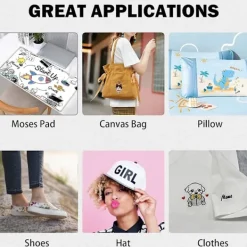 DAO Strykjärn-Mini Värmepressmaskin T-Shirt Tryck Enkel Värmeöverföringspress Järnmaskiner för Kläder Väskor [DB] AU Plug