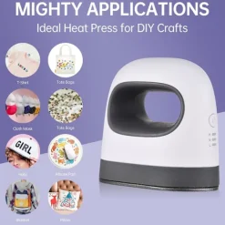 DAO Strykjärn-Mini Värmepressmaskin T-Shirt Tryck Enkel Värmeöverföringspress Järnmaskiner för Kläder Väskor [DB] AU Plug