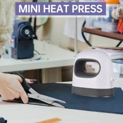 DAO Strykjärn-Mini Värmepressmaskin T-Shirt Tryck Enkel Värmeöverföringspress Järnmaskiner för Kläder Väskor [DB] AU Plug
