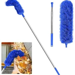 Generic Fönsterrengöring-MIOLOE Rengöringsverktyg för hängrännor - 250CM Borste - Vikbar - För rengöring av löv/fönster