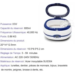 ECLshop Rengöringsmedel-600ML Blå Ultraljudstvätt