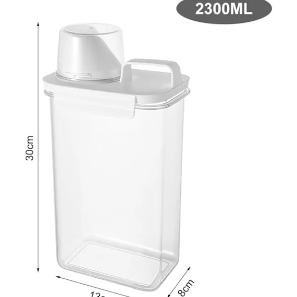 Tvättillbehör-2300ML Förvaring för Tvättmedel, Tvättmedelsbehållare Doseringboll Flytande Tvättmedel